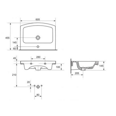 Умывальник Cersanit Easy 60 фотография