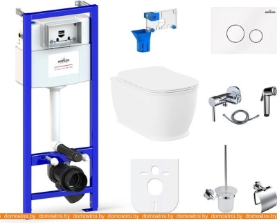 Унитаз Lavinia Boho Relfix Bell Pro Rimless 10 в 1 98010011 (белое стекло) фотография