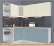 Кухня Интерлиния Мила Матте 1.5x2.2 А левая (слоновая кость/океан/опал светлый) фотография