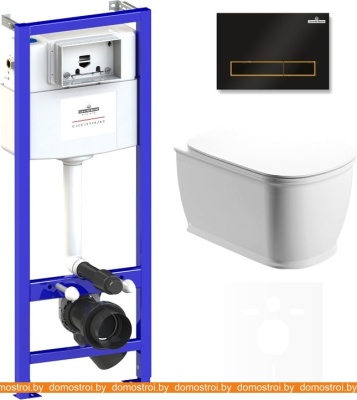 Унитаз Lavinia Boho Relfix Bell Pro Rimless 6 в 1 75110010 (черный пластик) фотография