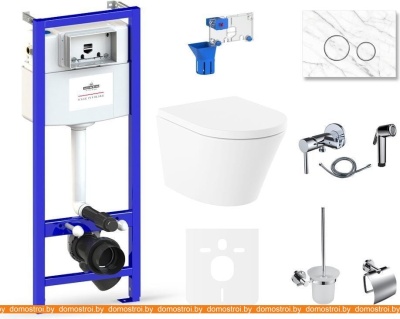 Унитаз Lavinia Boho Relfix Biore Compacto Rimless 10 в 1 75110619 (иск. камень) фотография