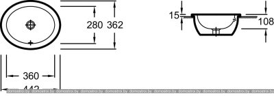 Умывальник Jacob Delafon Vox EYJ102-00 фотография