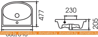 Умывальник Cersanit Erica 61 61x47.7 (S-UM-ERI61-1-w) фотография