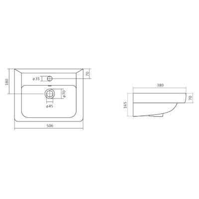 Умывальник Santek Тигода 50 фотография