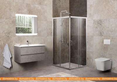 Душевой уголок BelBagno UNIQUE-A-2-75/90-C-Cr (прозрачное стекло) фотография
