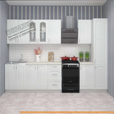 Кухня Кортекс-мебель Корнелия Ретро 2.4м (ясень белый/марсель) фотография