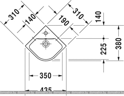 Умывальник Duravit Starck 0722430000 фотография