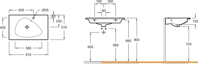 Умывальник Jacob Delafon Nouvelle Vague EXAR112-Z-00 фотография