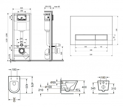Комплект 6 в 1 Lavinia Boho Relfix Biore Compacto Rimless 77040093 фотография