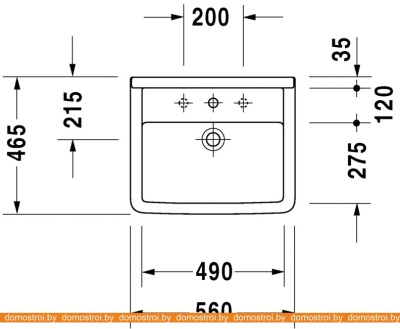 Умывальник Duravit Starck 3 56x46.5 0302560000 фотография