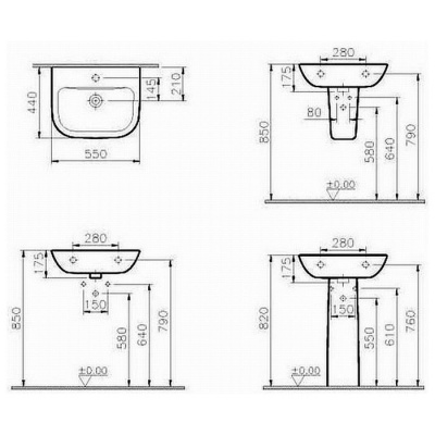 Умывальник Vitra S20 55 см 5502B003-0001 фотография