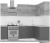 Кухня Интермебель Микс Топ-22 2x1.42м прав (графит сер-дуб кр зол-дуб кр зол) фотография