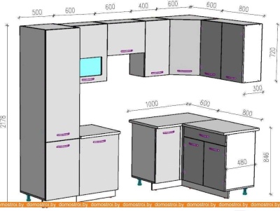 Кухня ВерсоМебель ЭкоЛайт-6 1.4x2.7 правая (белый/манго) фотография