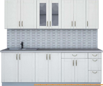 Кухня Интерлиния Мила Крафт 2.3Б (дуб полярный) фотография