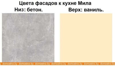 Кухня Интерлиния Мила Лайт 1.8-60 (ваниль-бетон-травертин) фотография