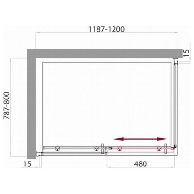 Душевой уголок BelBagno UNO-AH-1-120/80-C-Cr прозрачное стекло 120x80 фотография
