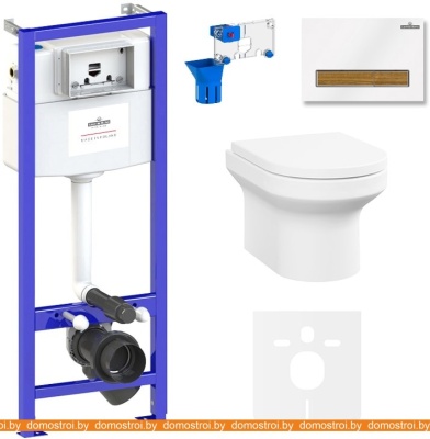 Унитаз Lavinia Boho Relfix Grance Hill Rimless 7 в 1 87561047 (белый/дерево пластик) фотография