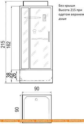 Душевая кабина River Tana 90/38 фотография
