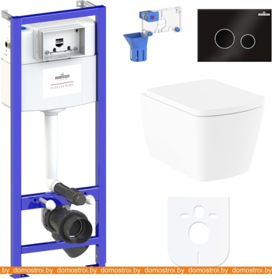 Унитаз Lavinia Boho Relfix Aveo Rimless 7 в 1 87040132 (черное стекло) фотография