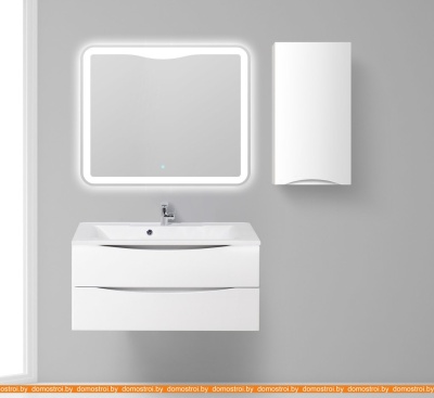 Шкаф-полупенал BelBagno Fly-Marino-750-1A-SC-BL-P-L (bianco lucido) фотография