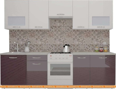 Кухня ВерсоМебель ЭкоЛайт-5 2.6 (белый (фиолетовый) фотография