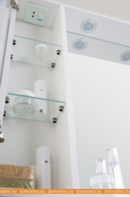 Шкаф с зеркалом BelBagno Marino-SPC-1000/750-2A-BL-P (bianco lucido) фотография