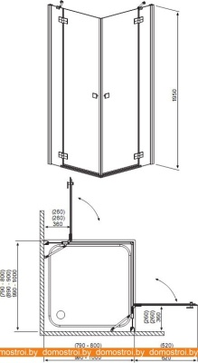Душевой уголок Radaway Almatea KDD 100x100 фотография