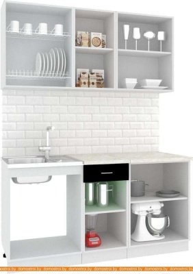 Кухня Кортекс-мебель Корнелия Экстра 1.6м (венге светлый/венге/мадрид) фотография