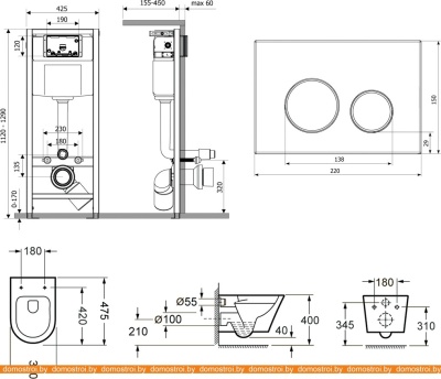 Унитаз Lavinia Boho Biore Compacto Rimless 9 в 1 97020150 (хром пластик) фотография