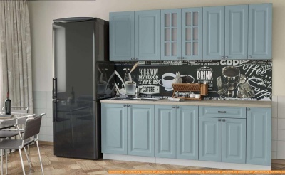 Кухня Интерлиния Мила Деко 2.3 Б (океан/травертин серый) фотография