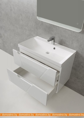 Тумба под умывальник BelBagno Vittoria-900-2C-SO-BL (bianco lucido) фотография