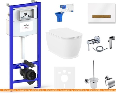 Унитаз Lavinia Boho Relfix Bell Pro Rimless 10 в 1 75110475 (белый стекло) фотография