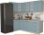 Кухня Интерлиния Мила Деко 1.2x2.4 (океан/травертин серый) фотография