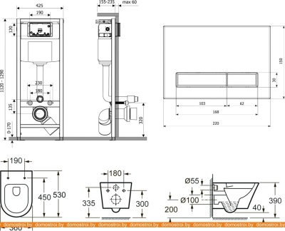 Унитаз Lavinia Boho Relfix Biore Rimless 9 в 1 75110358 (венге пластик) фотография