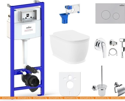 Унитаз Lavinia Boho Relfix Bell Pro Rimless 10 в 1 98010103 (матовый пластик) фотография