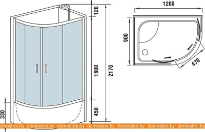 Душевая кабина WeltWasser WW500 Halle 1201 L фотография