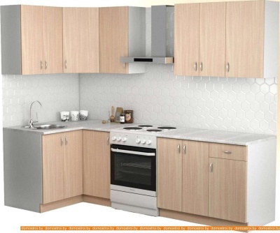 Кухня S-Company Клео лайт 1.2x2.0 левая (дуб молочный/дуб молочный) фотография