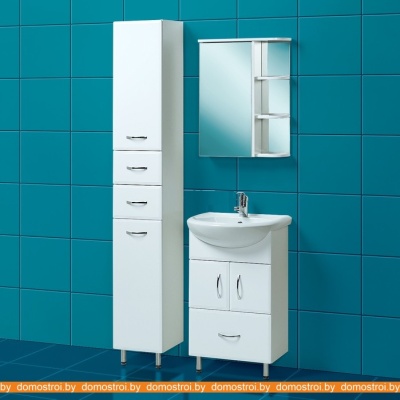 Шкаф с зеркалом Акваль Эмили 55 AL.04.55.55.L фотография