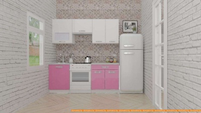 Кухня ВерсоМебель ЭкоЛайт-5 1.9 (белый/розовый) фотография