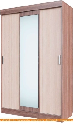 Шкаф-купе SV-Мебель Эдем 5 с зеркалом (ясень шимо темный/ясень шимо светлый) фотография