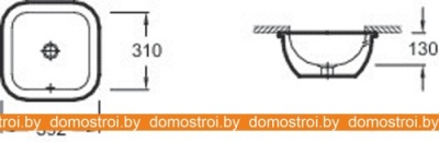 Умывальник Jacob Delafon Vox 39x39 EYE102 фотография