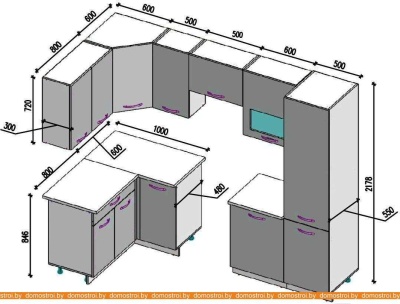 Кухня ВерсоМебель ЭкоЛайт-5 1.4x2.6 левая (белый/бургундский дождь) фотография