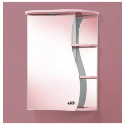 Зеркальный шкаф Акваль Милана 50 [AM.04.50.01.L] розовый фотография