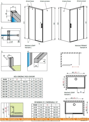 Душевая дверь Radaway Idea Black KDJ 100R фотография
