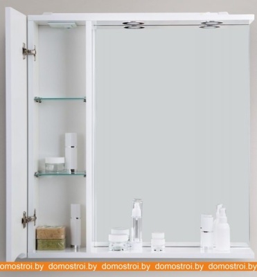 Шкаф с зеркалом BelBagno Marino-SPC-700/750-1A-BL-P-L (bianco lucido) фотография