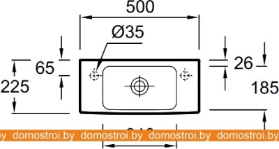 Умывальник Jacob Delafon Odeon Up E4701L 50x22.5 фотография