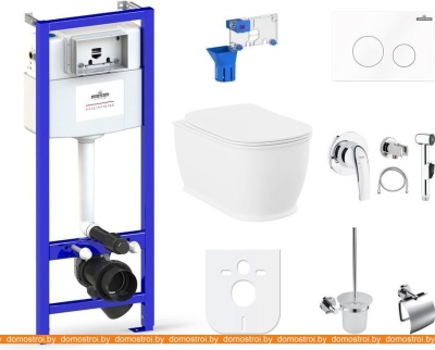 Унитаз Lavinia Boho Relfix Bell Pro Rimless 10 в 1 98010101 (белый пластик) фотография