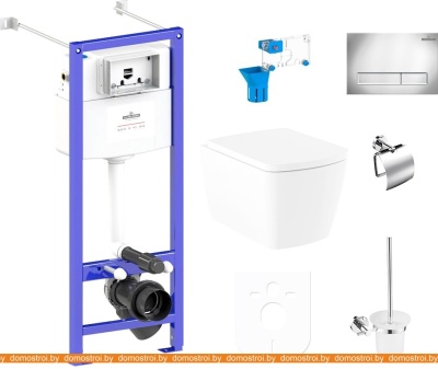 Унитаз Lavinia Boho Relfix Aveo Rimless 9 в 1 97020182 (хром пластик) фотография