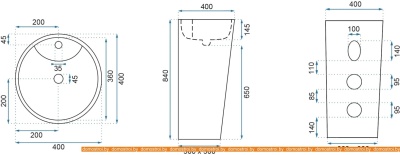 Умывальник Rea Blanka (матовый камень) фотография