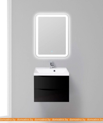 Тумба под умывальник BelBagno Marino-600-2C-SO-NL-P (nero laccato lucido) фотография